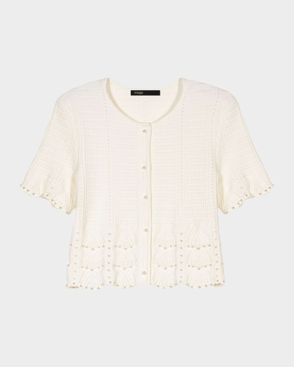 Miperlane Embellished Knit Cardigan